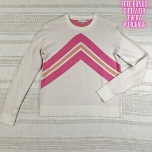 Pink Thread Triple Chevron Knit Sweater Size M Used Good